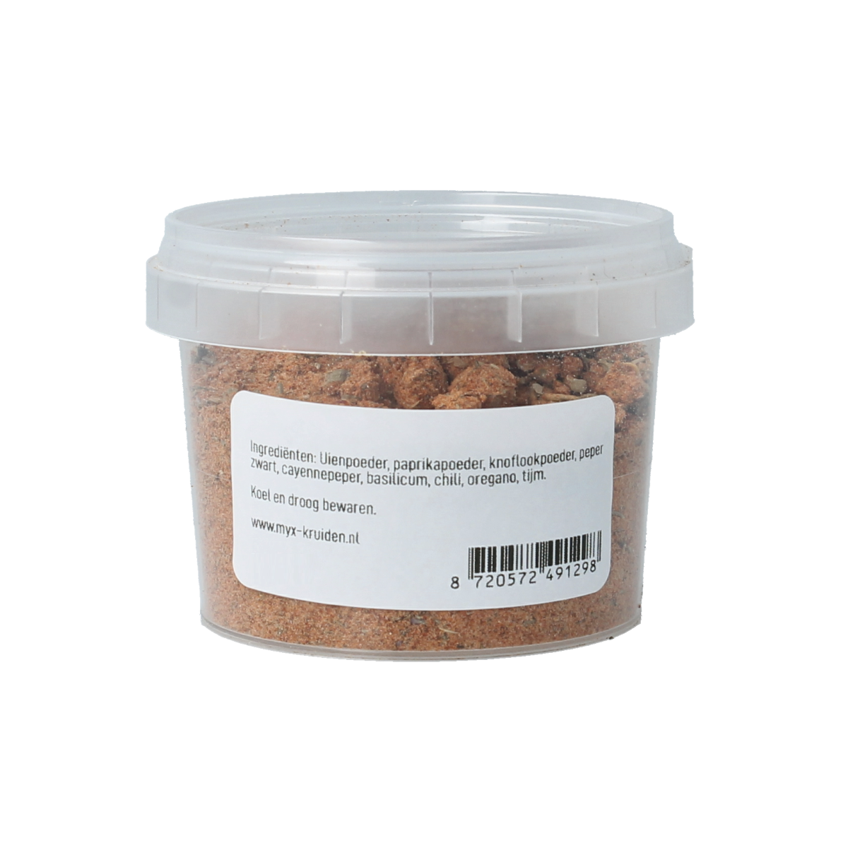 Myx Cajun kruidenmix glutenfree 40g jar, savory seasoning blend for cooking and enhancing meals.