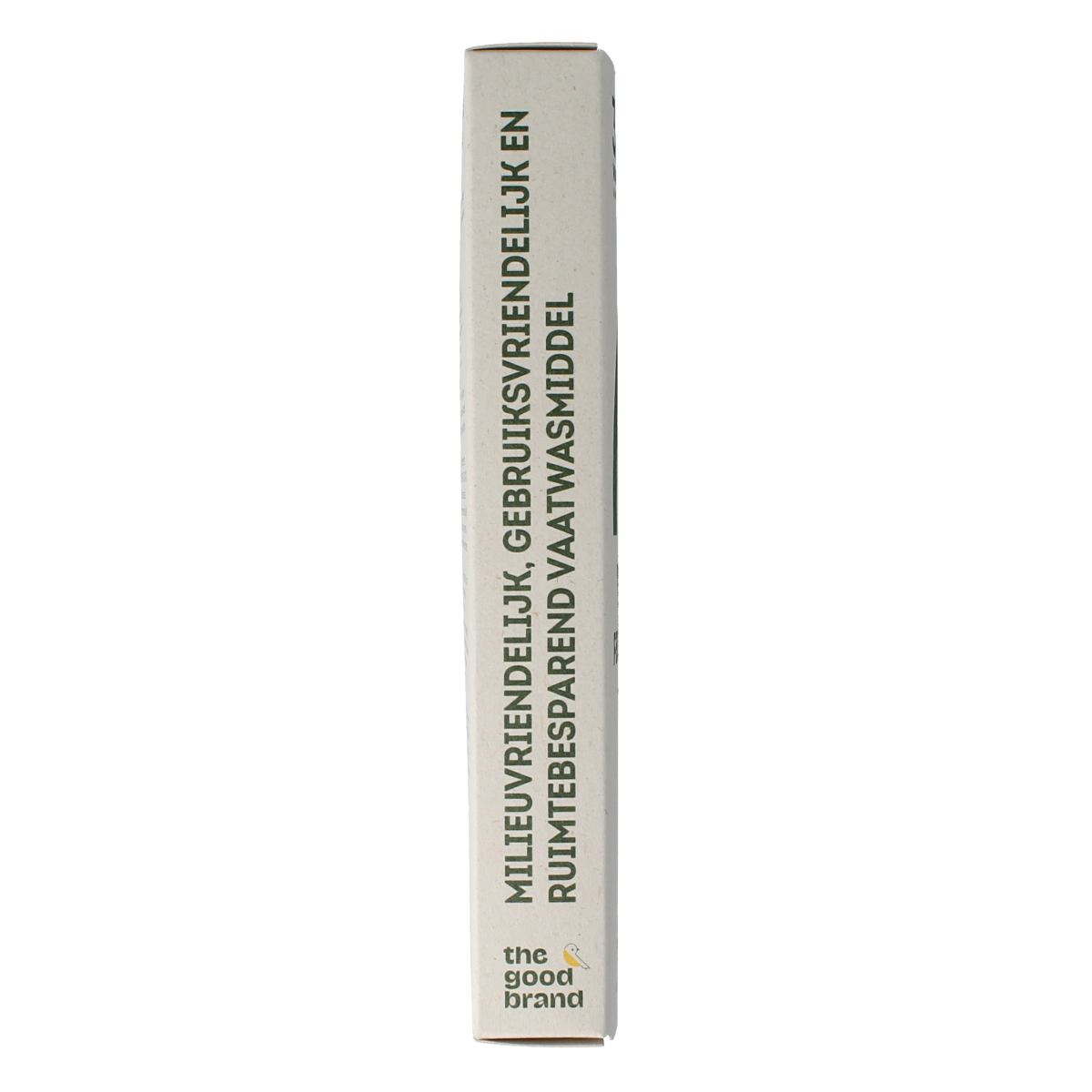 The Good Brand lemon dishwashing strips, 32 pieces, in a clear packaging display for easy use and cleaning.