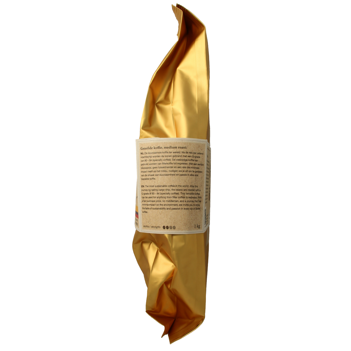 Medium roast organic SUN Coffee Gezeilde koffiebonen, 1 kg, whole beans for rich, flavorful coffee brewing.