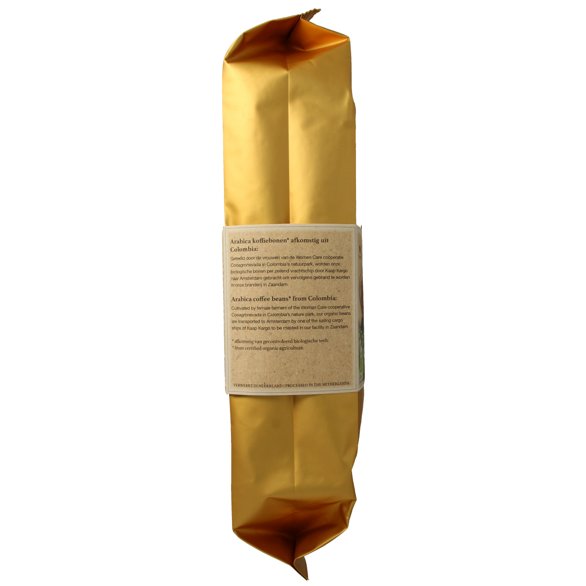 SUN Coffee Gezeilde dark roast organic coffee beans, 1 kg, fresh and aromatic for brewing rich, flavorful coffee.
