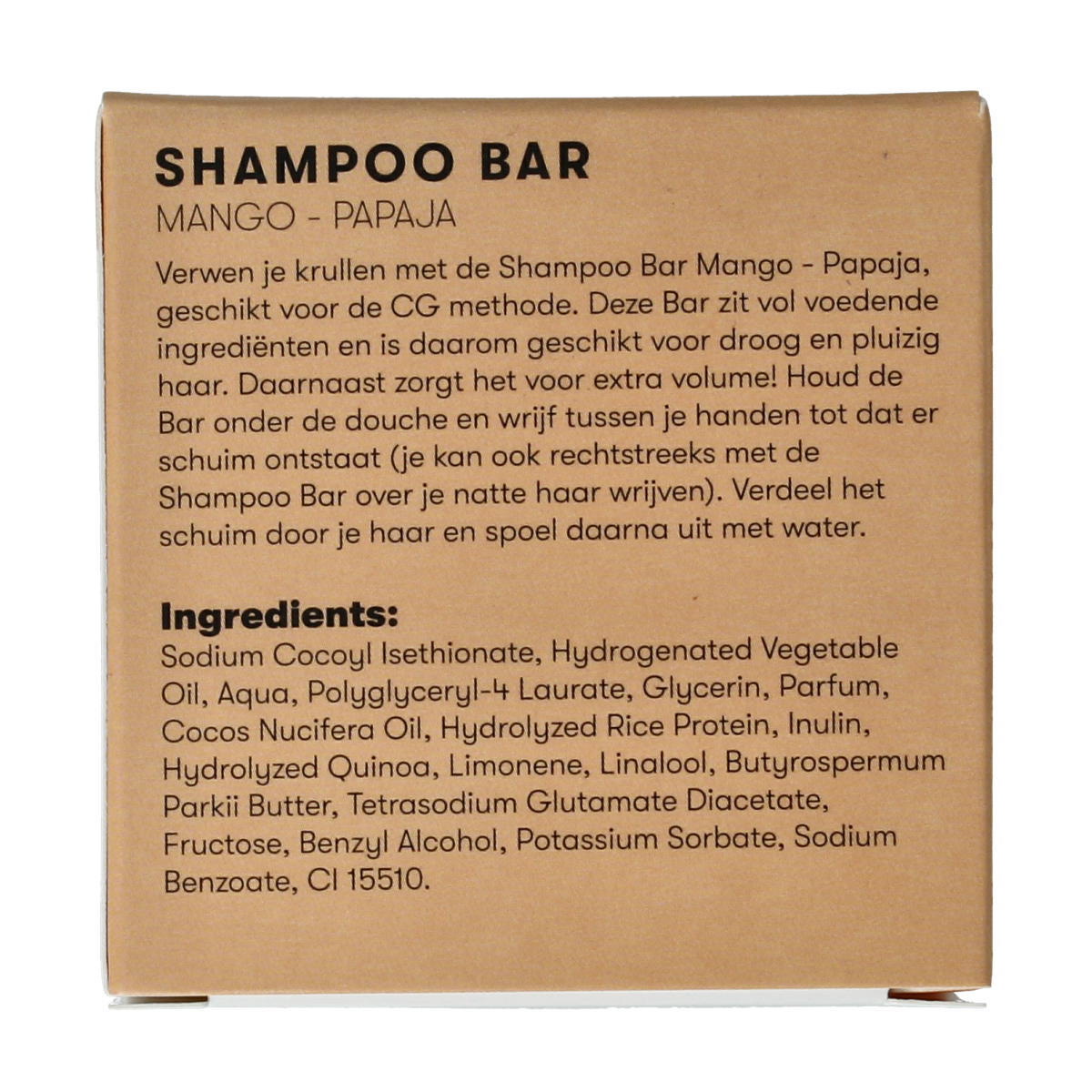 Shampoobars Mango & Papaya shampoo bar for hair care, 60g, natural solid hair cleansing product with tropical fruit scent.