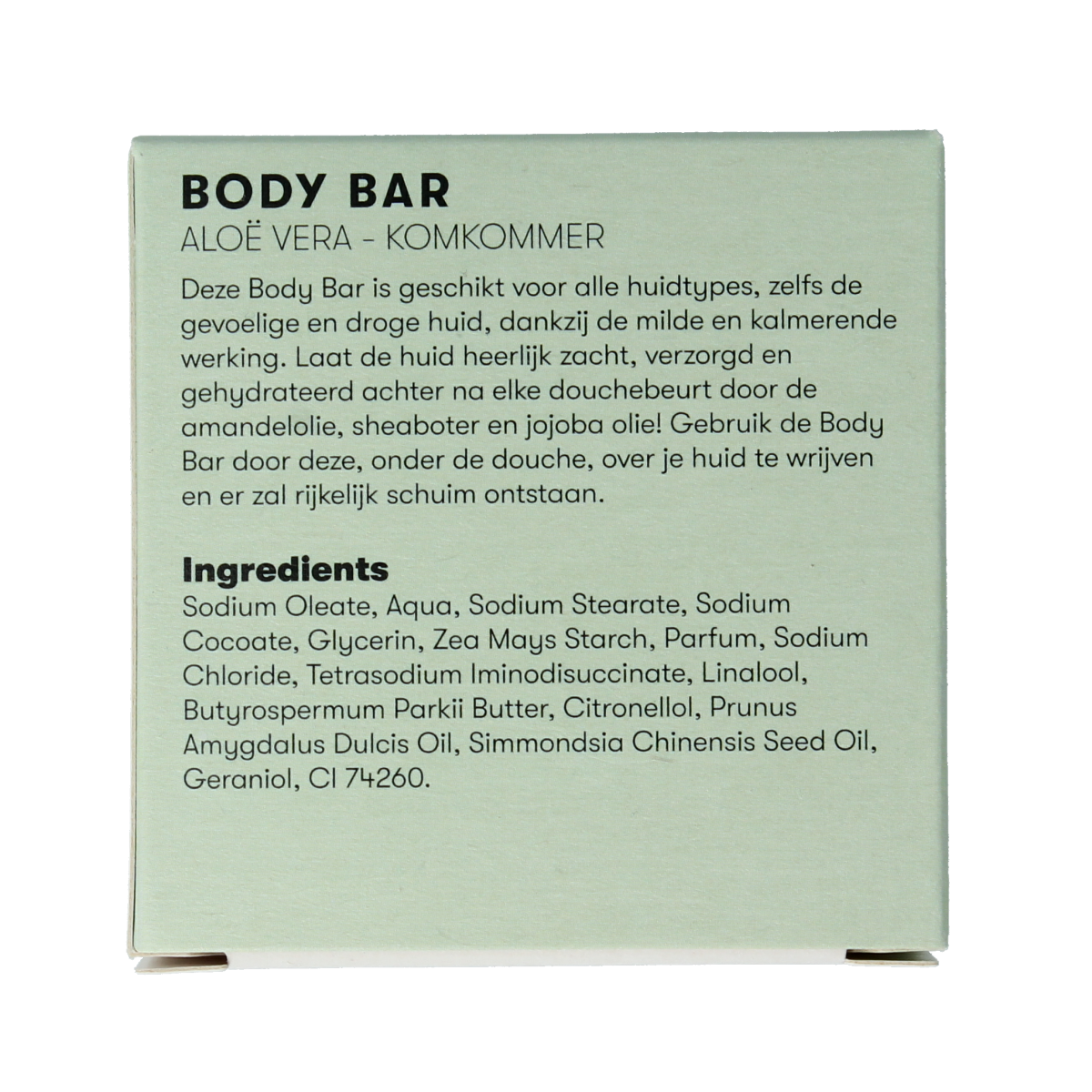 Shampoobars aloe vera and cucumber body bar, 60g, natural skincare product for nourishing and refreshing body care.