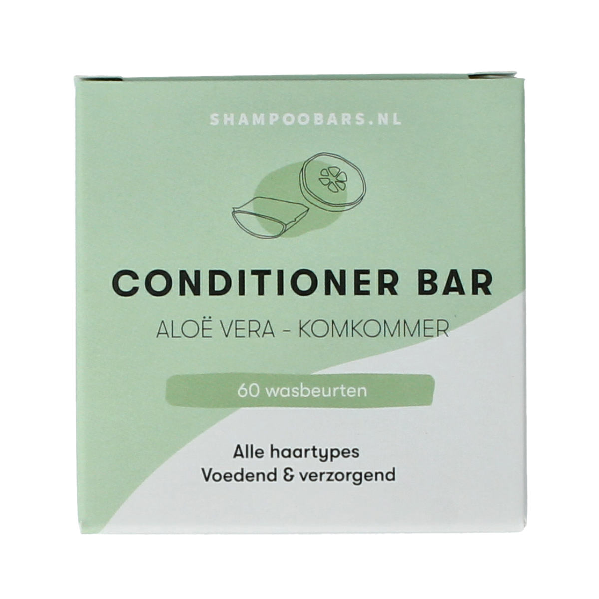 Shampoobars conditioner bar with aloe vera and cucumber, 45g, natural hair care product for nourishing and conditioning hair.