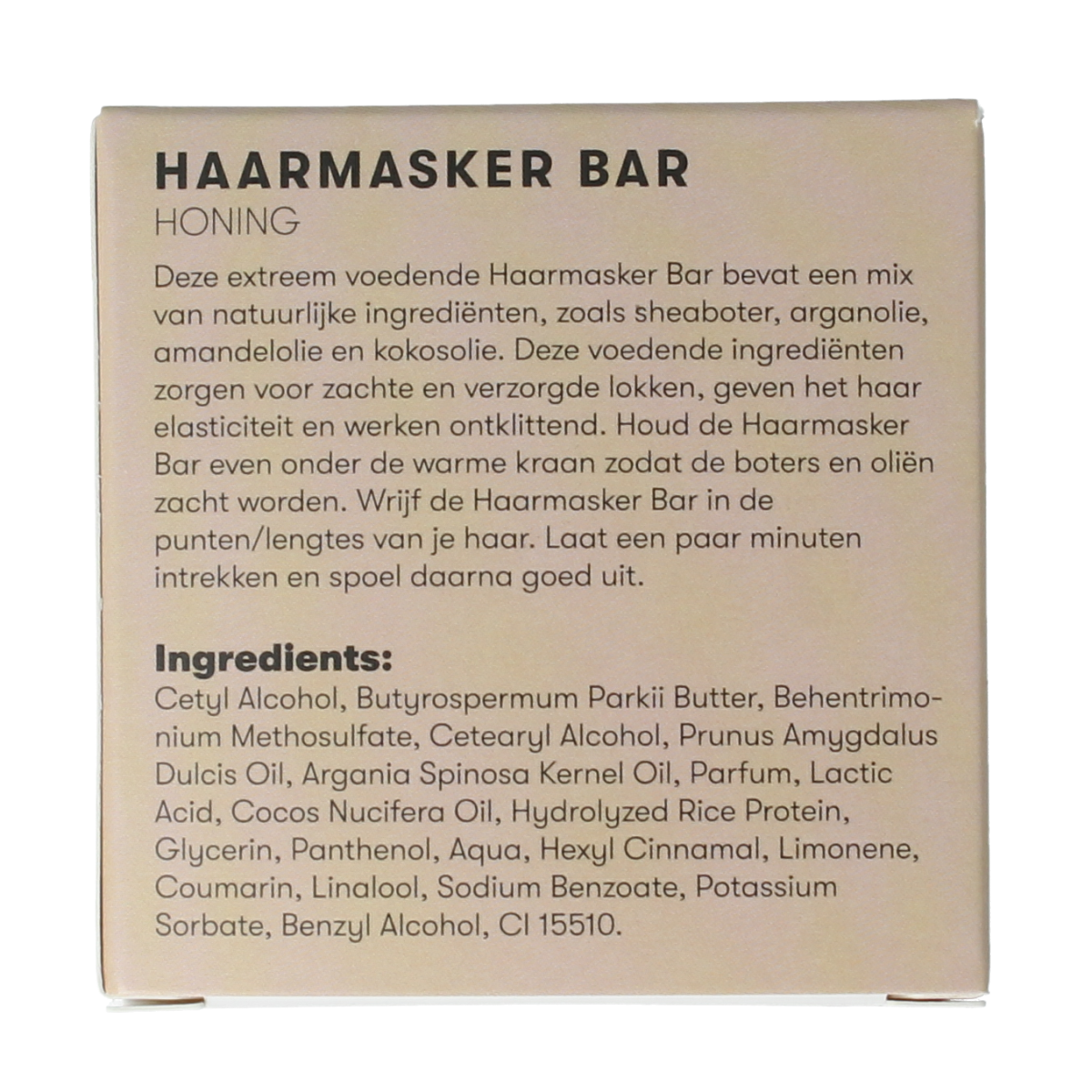 Shampoobars Haarmasker bar honing, 45g, natural hair care product with honey for nourishing hair and scalp.