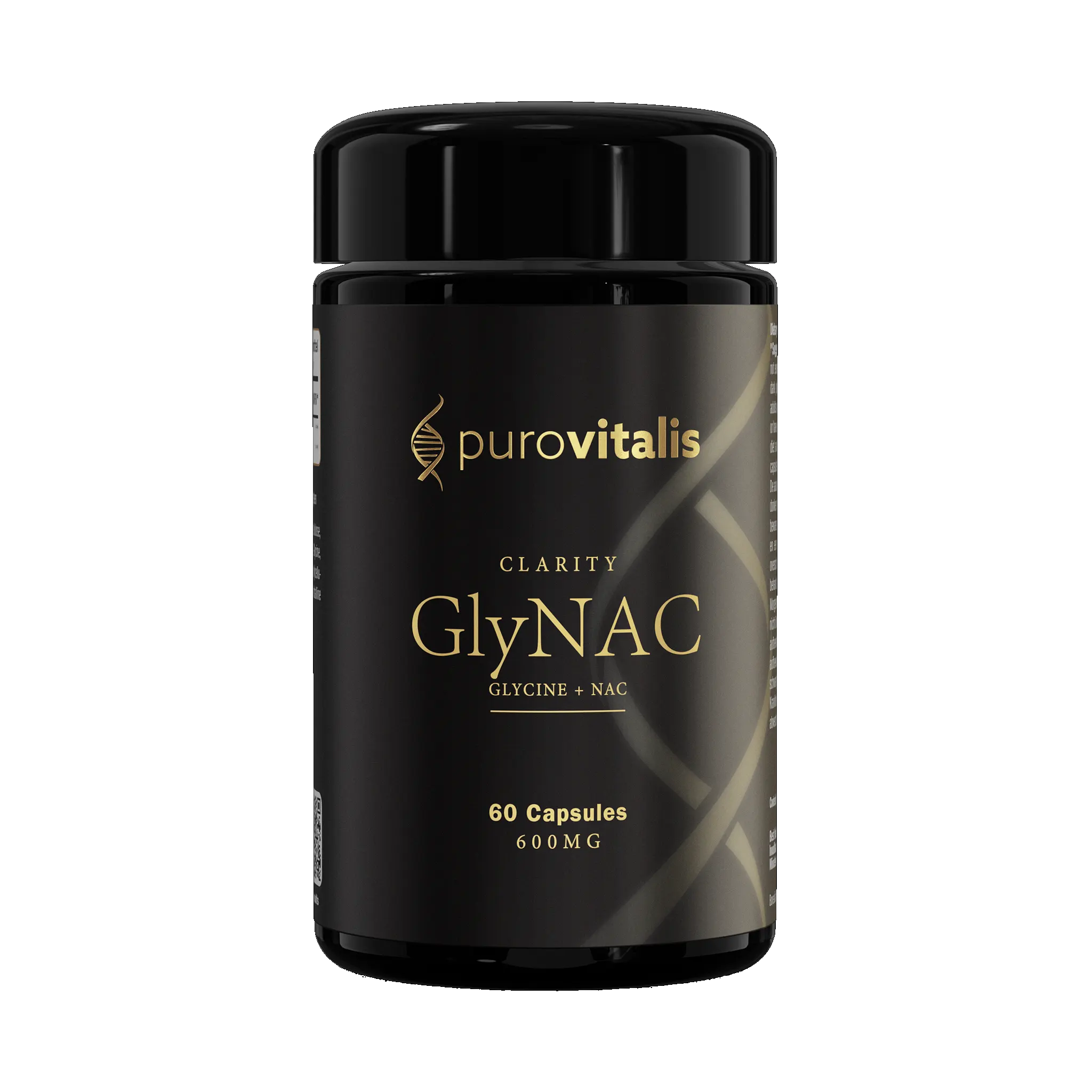 Purovitalis Glynac 60 capsules of amino acids supplement with capsules in blister pack, natural supplement for health and wellness