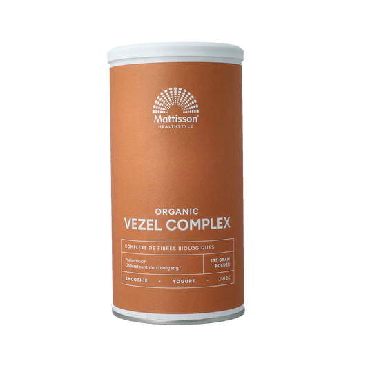 Mattisson Vezel complex bio herbal supplement in a 275g container, featuring natural herbs for wellness and health support.