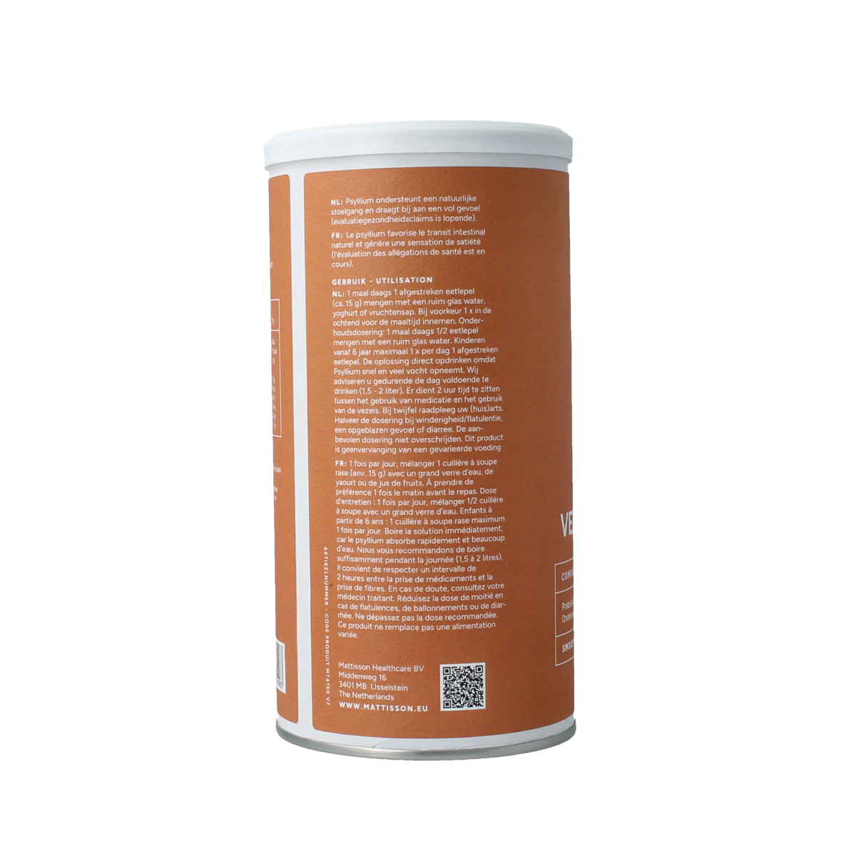 Mattisson Vezel complex bio herbal supplement in 275g jar, featuring natural herbal ingredients for wellness.
