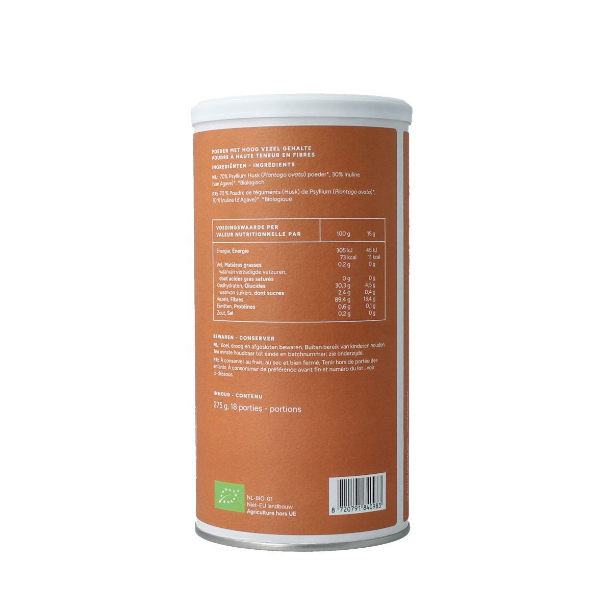 Mattisson Vezel complex bio herbal supplement in a 275g container, part of Mattisson's kruidenpreparaten product line.