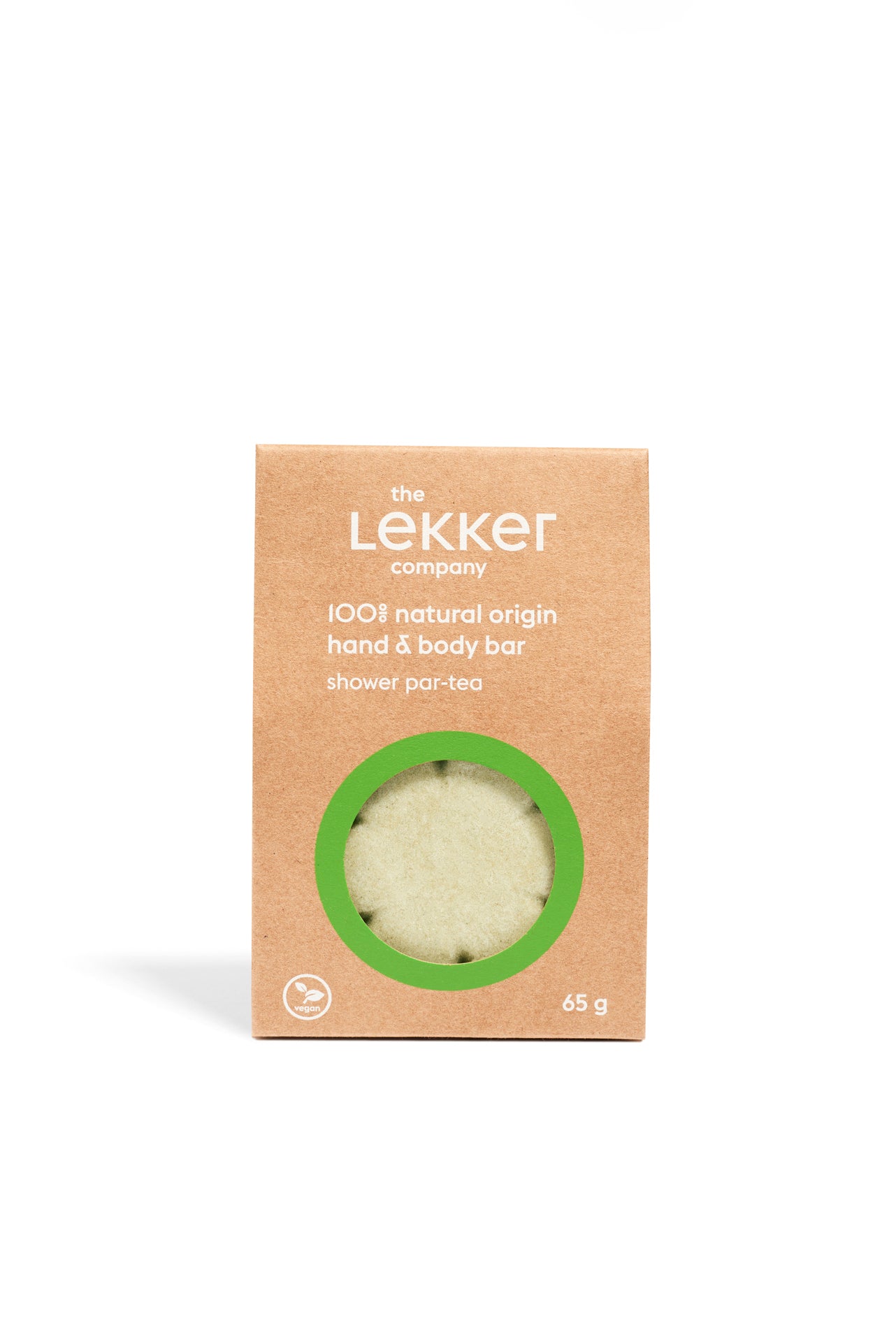 Lekker Company Natuurlijke bodybar shower soap, 65g, natural body care product with herbal ingredients, in a minimalist packaging