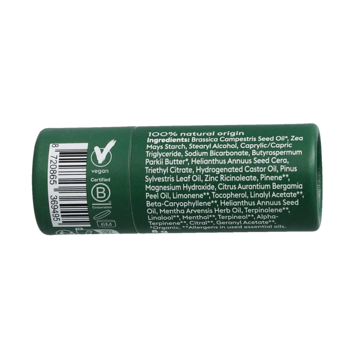 Lekker Company Deodorant travel size 8g, compact deodorant stick for active use, with fresh scent and easy-to-carry design