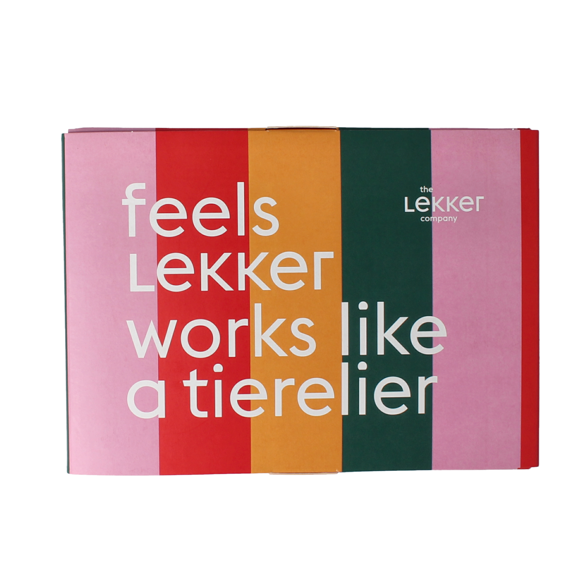 Lekker Company gift set with natural hand deodorant and lip balm, body care products in a sleek packaging.