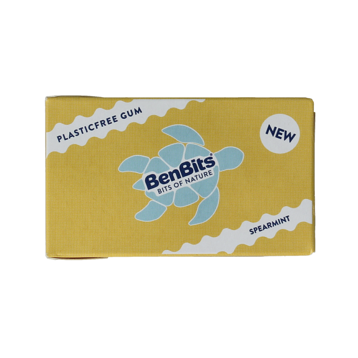 BenBits spearmint chewing gum in 18g package, fresh green spearmint flavor, candy and confectionery product.