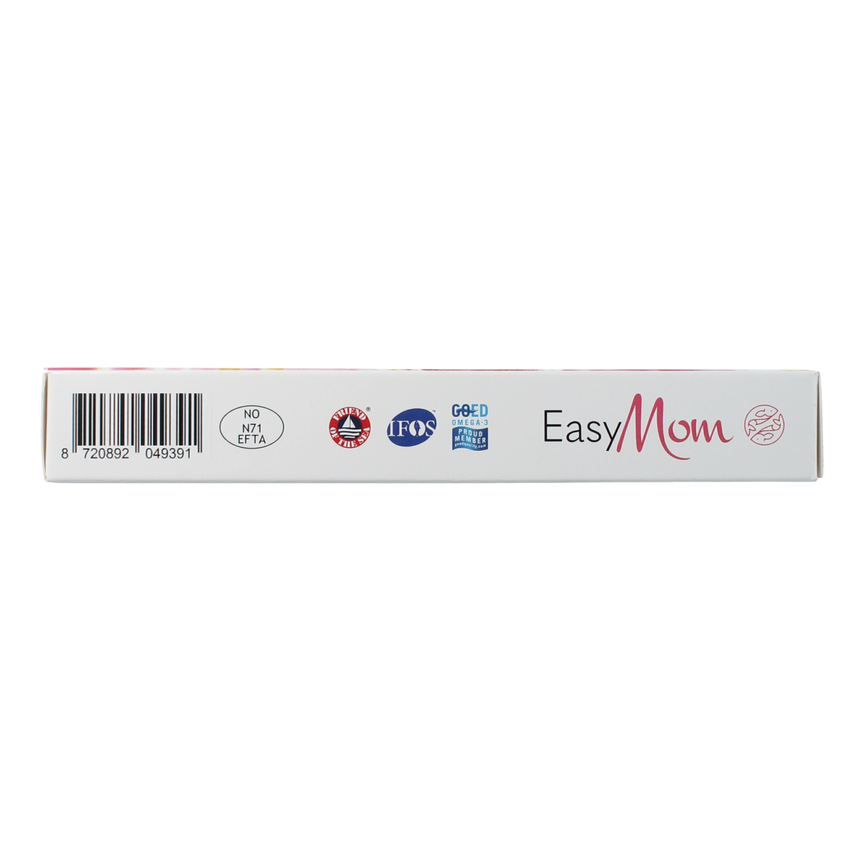 EasyVit Easymom 30.00 Vetzuren gummies in a clear container, featuring colorful gummy vitamins on a white background.