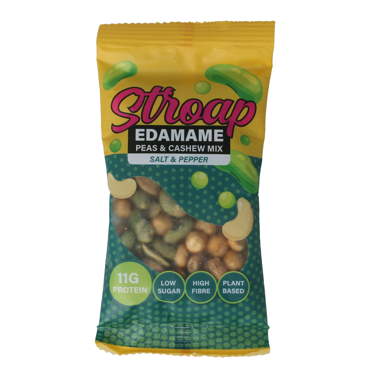 Stroap Crunchy Bits Salt & Pepper snack in a 40g bag, featuring crispy, seasoned crunchy snack bites with salt and pepper flavor.