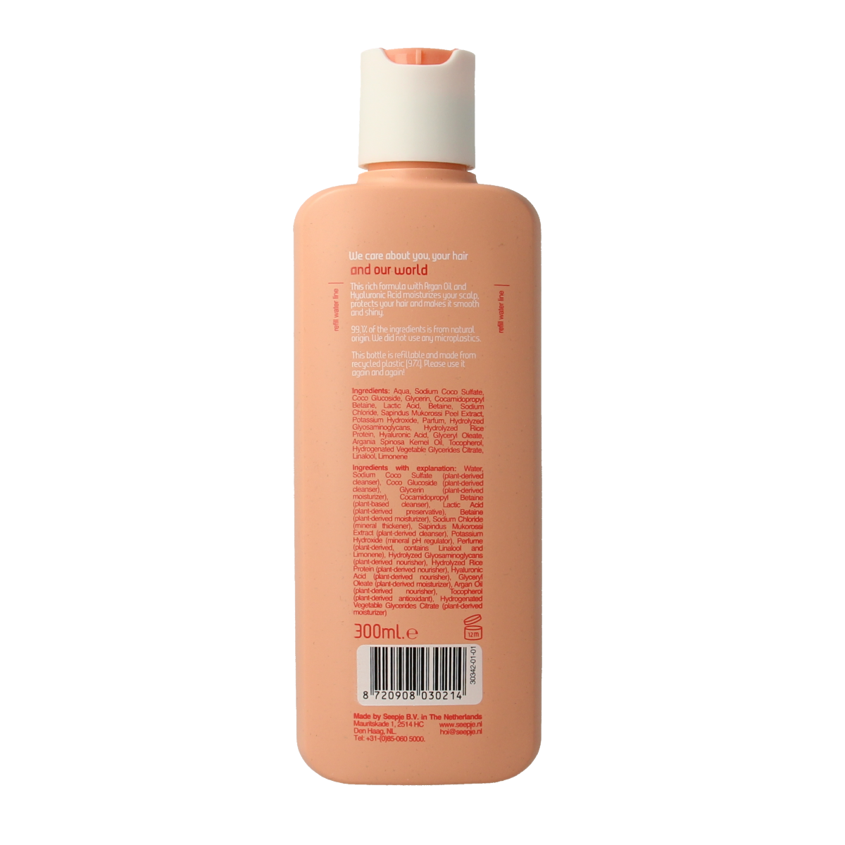 Seepje Shampoo hydrate and nourish, 300ml bottle, natural hair care product with plant-based ingredients, suitable for nourishing hair.