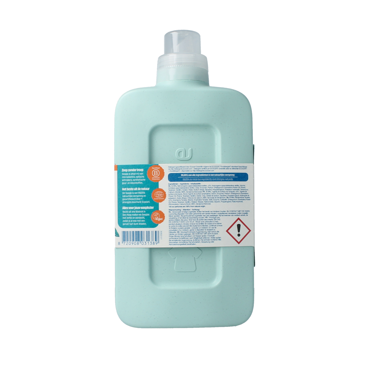 Seepje universeel wasmiddel in 945ml bottle, eco-friendly all-purpose laundry detergent with natural ingredients.