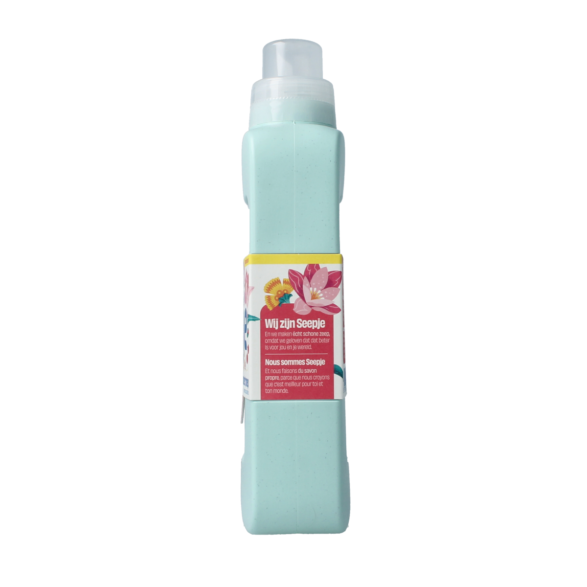 Seepje wasmiddel kleur in 945ml bottle, natural laundry detergent with colorful packaging and eco-friendly branding.