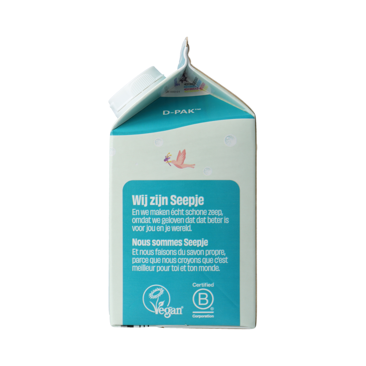 Seepje eucalyptus and rosemary hand soap refill bottle, 500ml, for hand care and moisturizing hand wash.