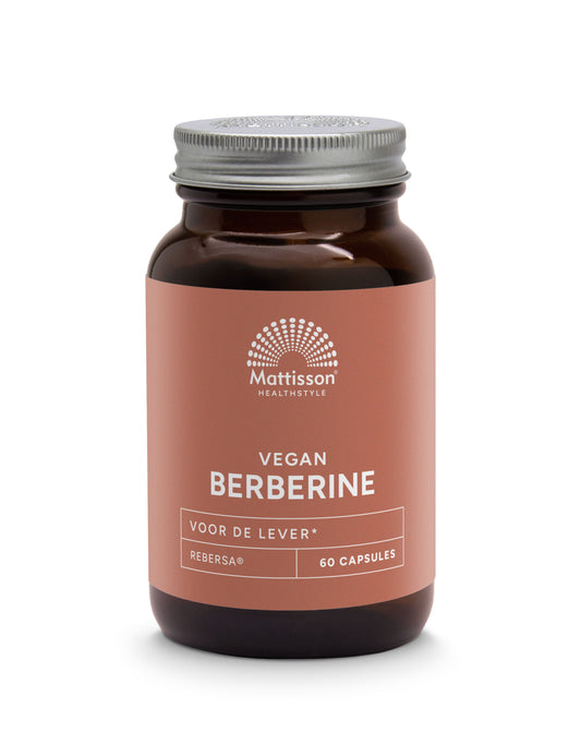 Box of Mattisson Berberine 500mg capsules, dietary supplement, with 60 capsules displayed on the package.