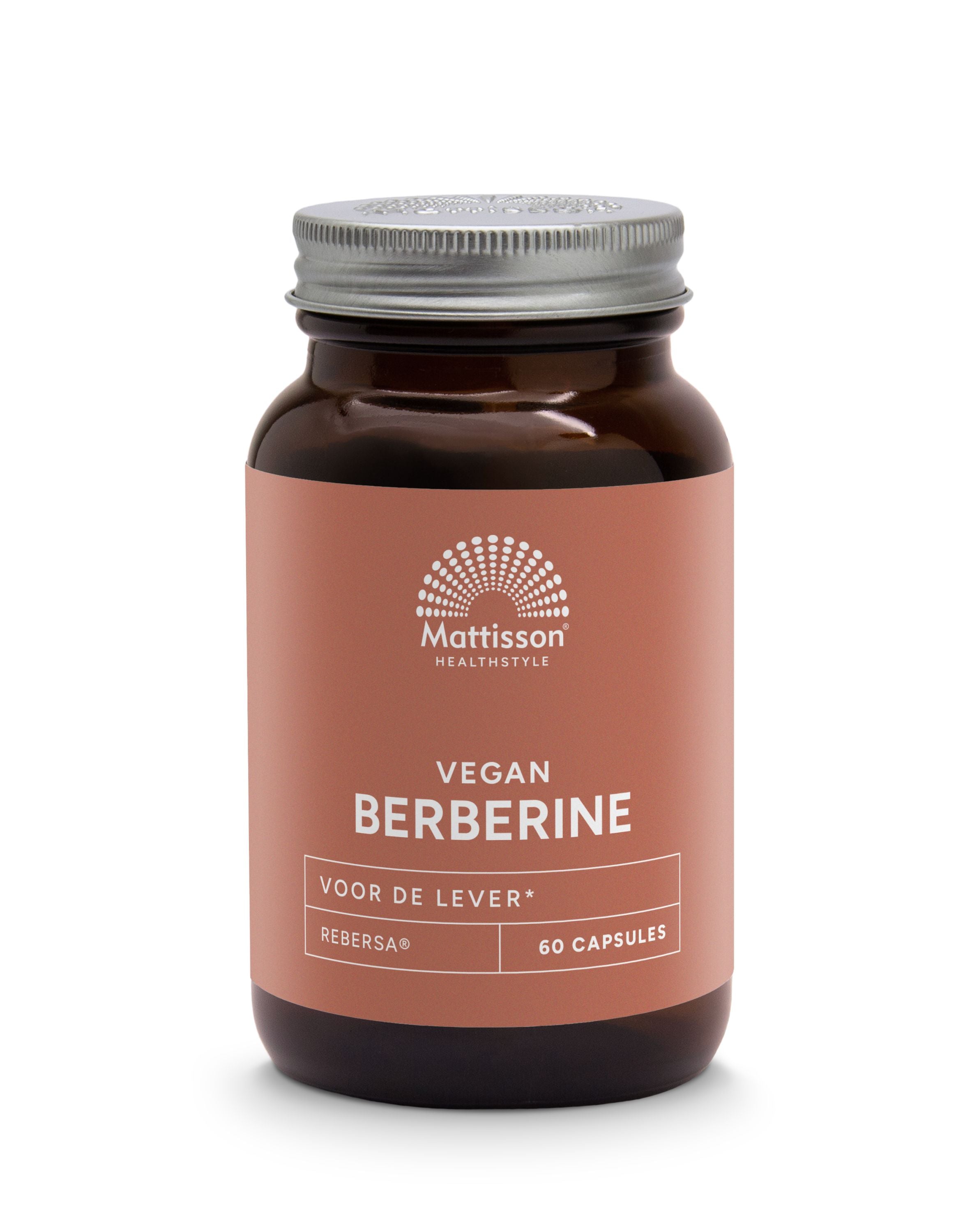 Mattisson Berberine 500mg capsules, dietary supplement in a blister pack, showcasing 60 capsules designed for health support.