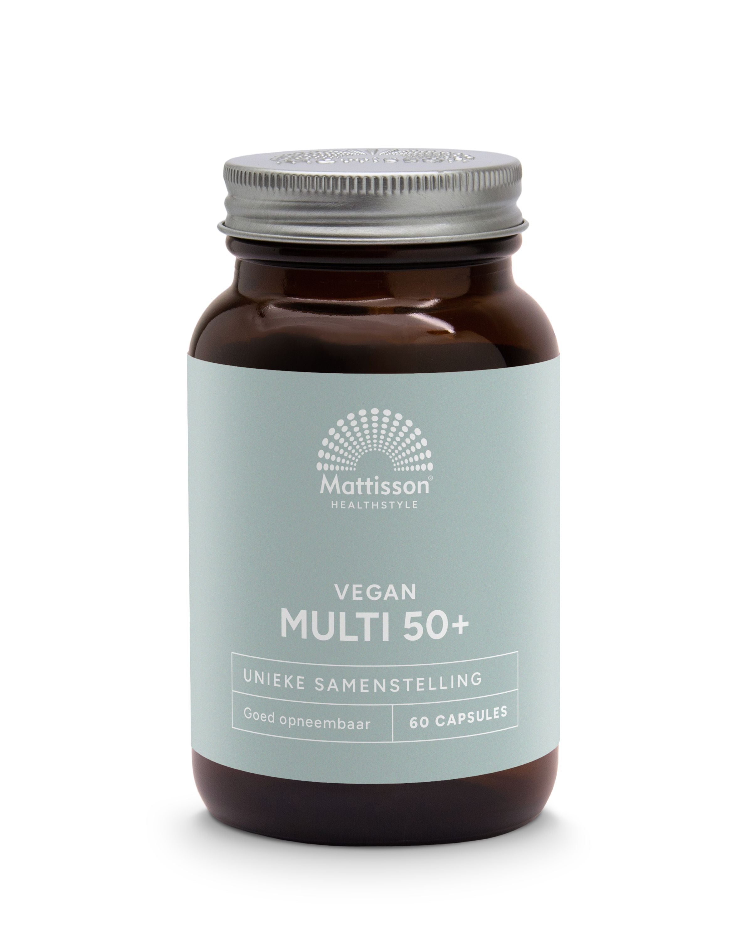 Mattisson Multi 50+ vegan multivitamin capsules, 60 vegetarian capsules for daily nutritional support