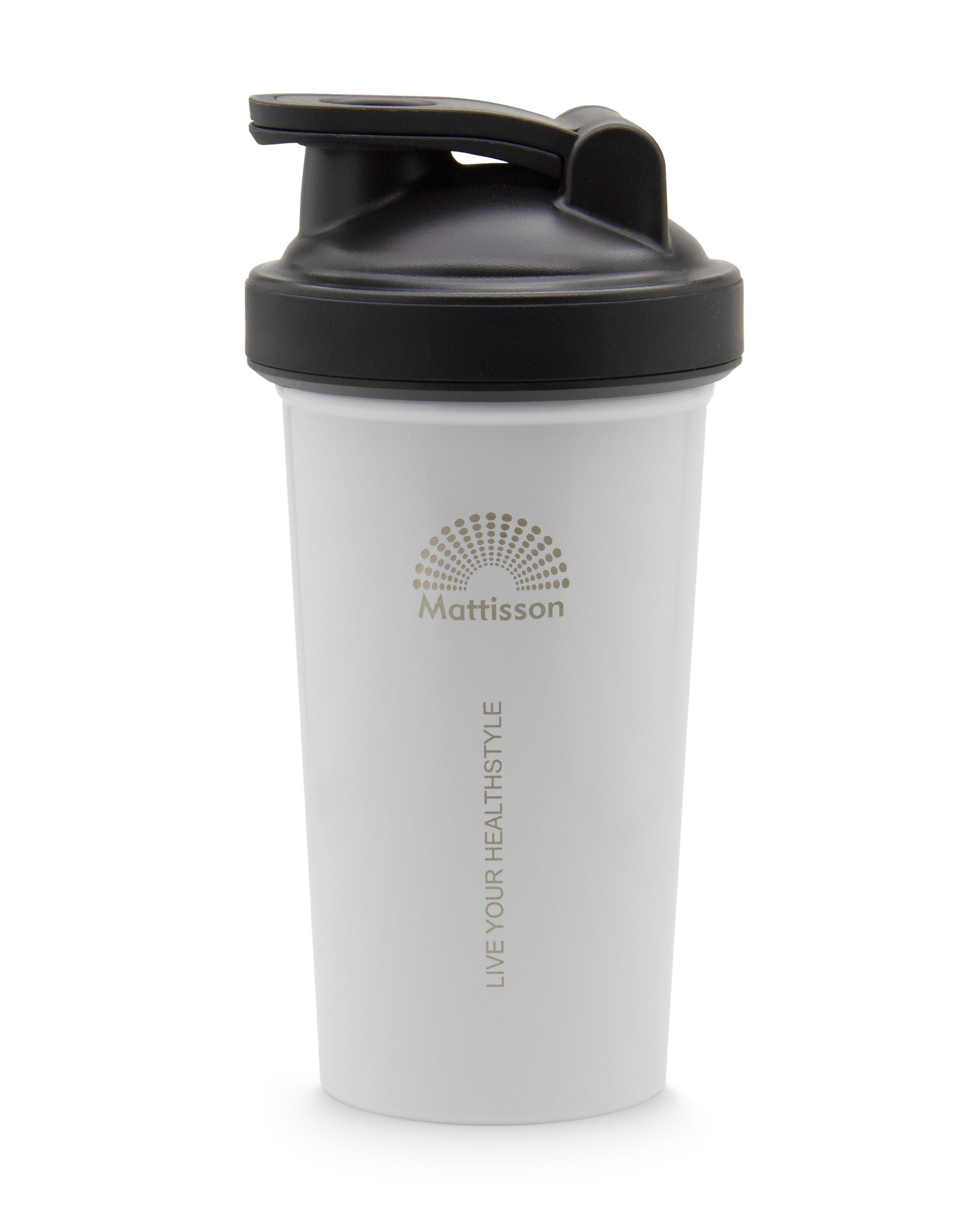 Stainless steel Mattisson shaker bottle with 750ml capacity, designed for cooking and dining, shown in the image.