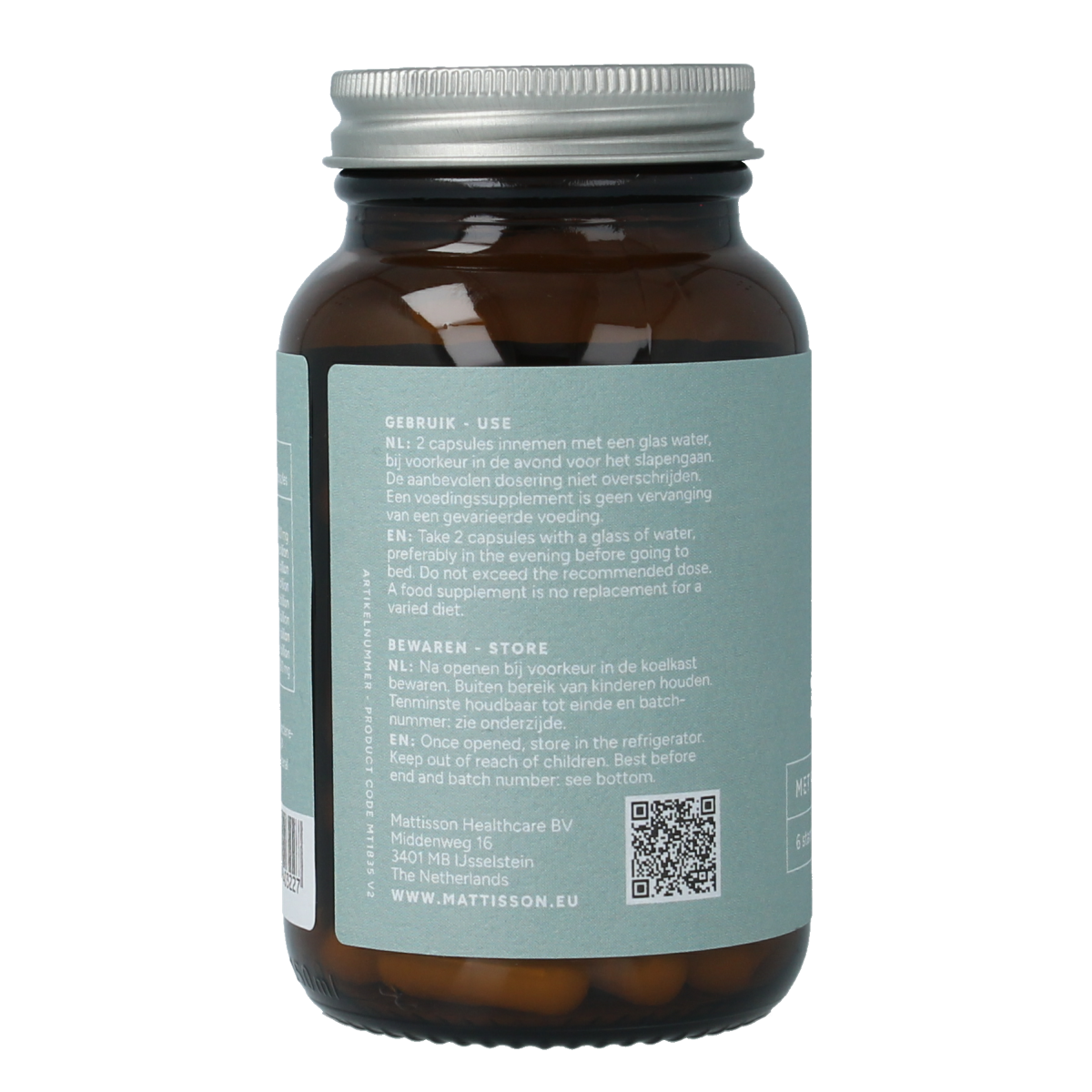 Mattisson Probisson Zwanger 7 Mrd micro-organismen capsules, probiotic supplement in a bottle, showing capsules in the image.