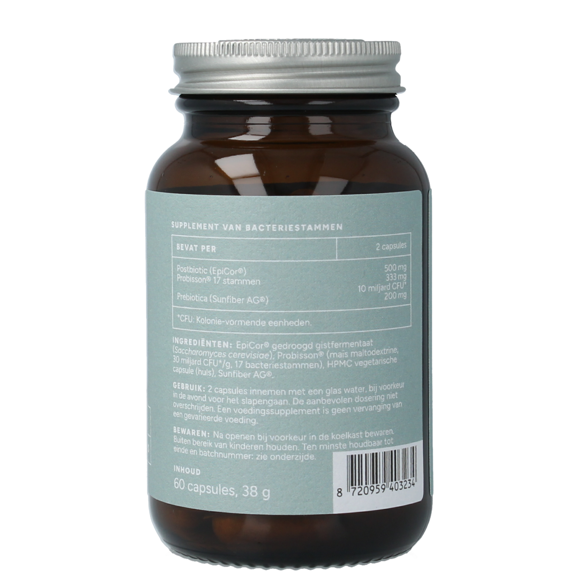 Mattisson Probisson Biotica complex dietary supplement capsules in a blister pack, designed for health and wellness support.