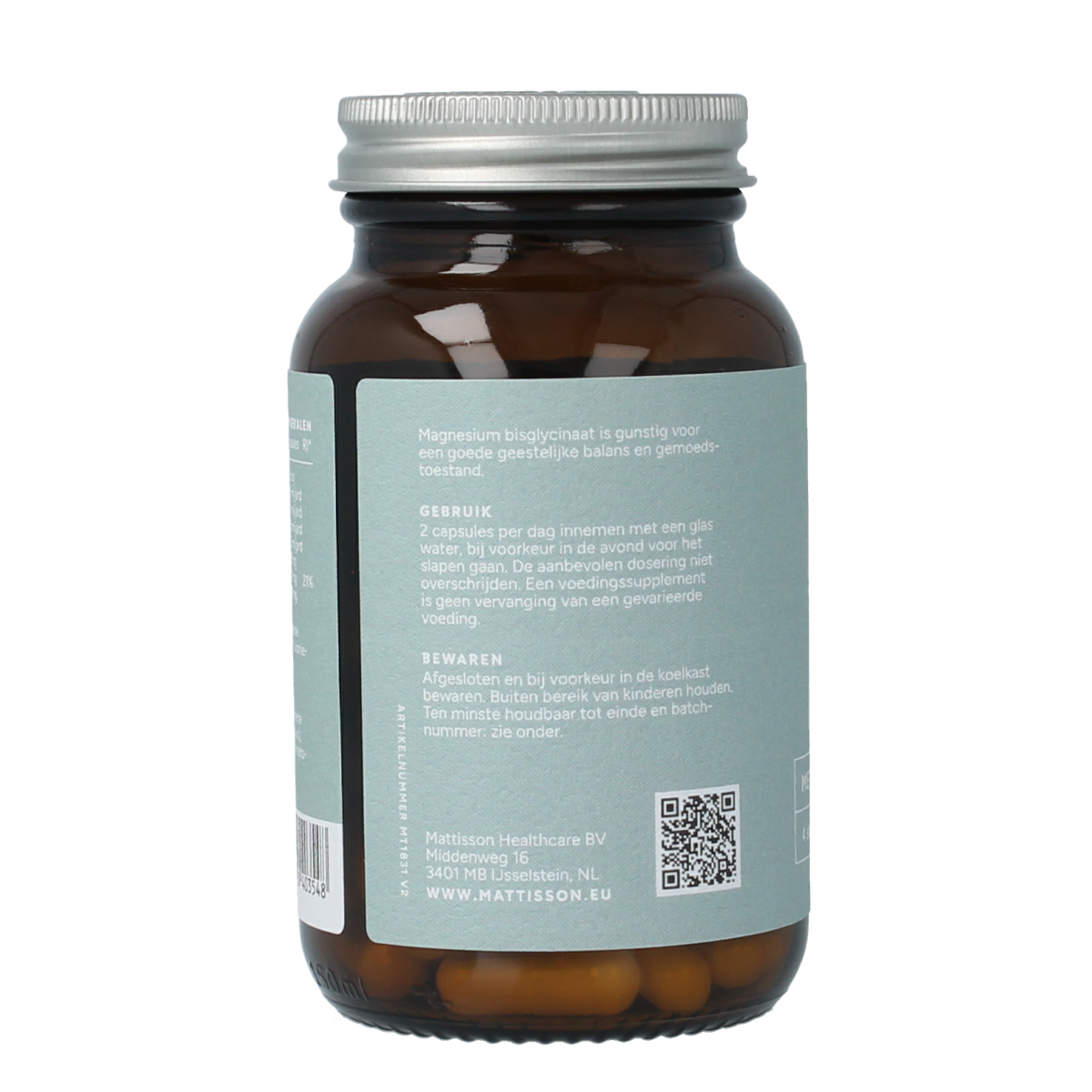 Mattisson Probisson mind dietary supplement capsules, 60 count, in a bottle showing capsules and label detail.