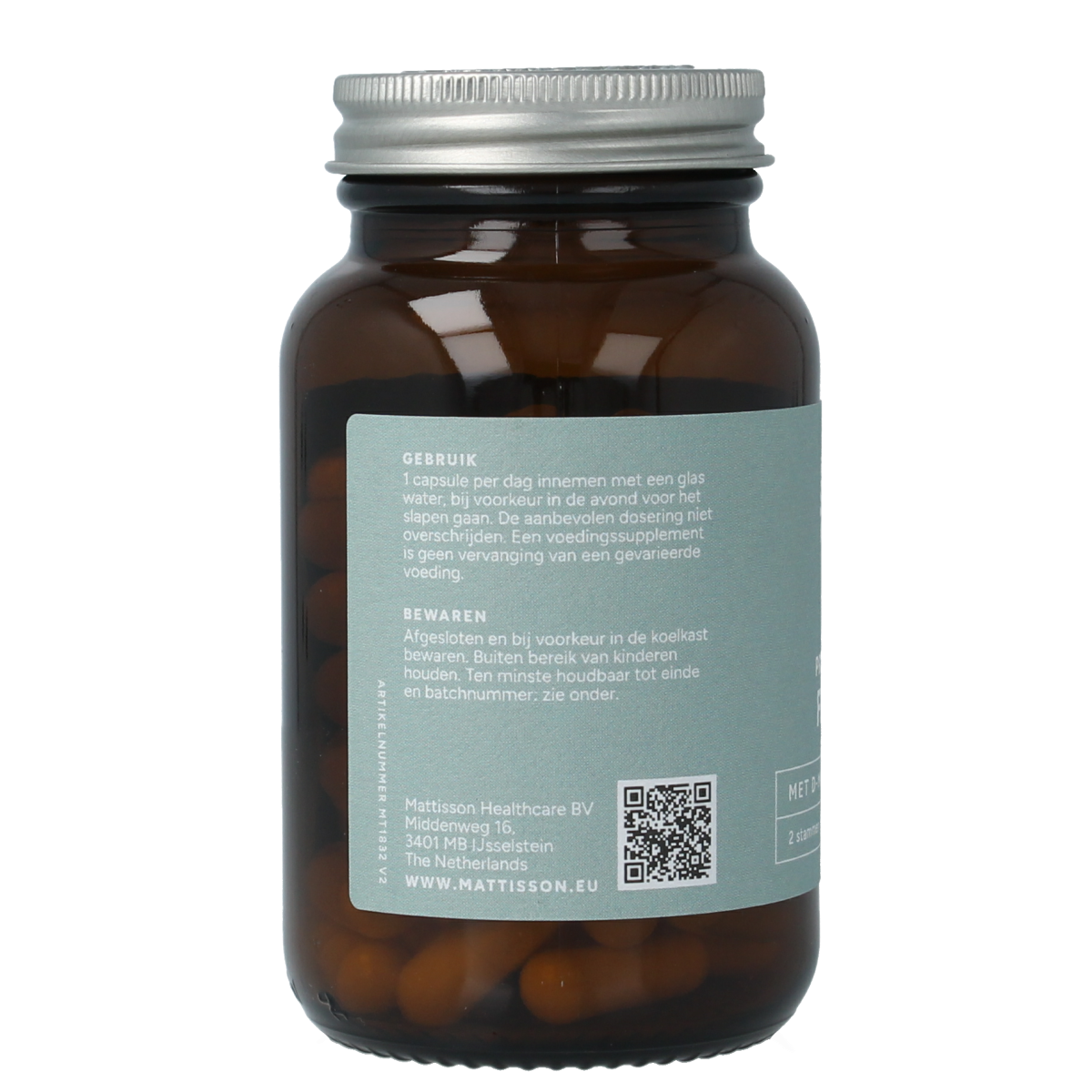 Mattisson Probisson femme dietary supplement capsules, 60 count, in a bottle with label and capsules visible.