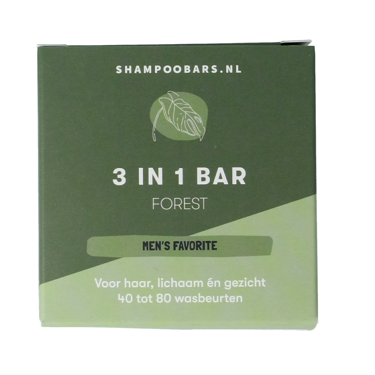 Shampoobars 3-in-1 forest scent body care bar, 60g, natural solid shampoo, conditioner, and body wash with forest fragrance.