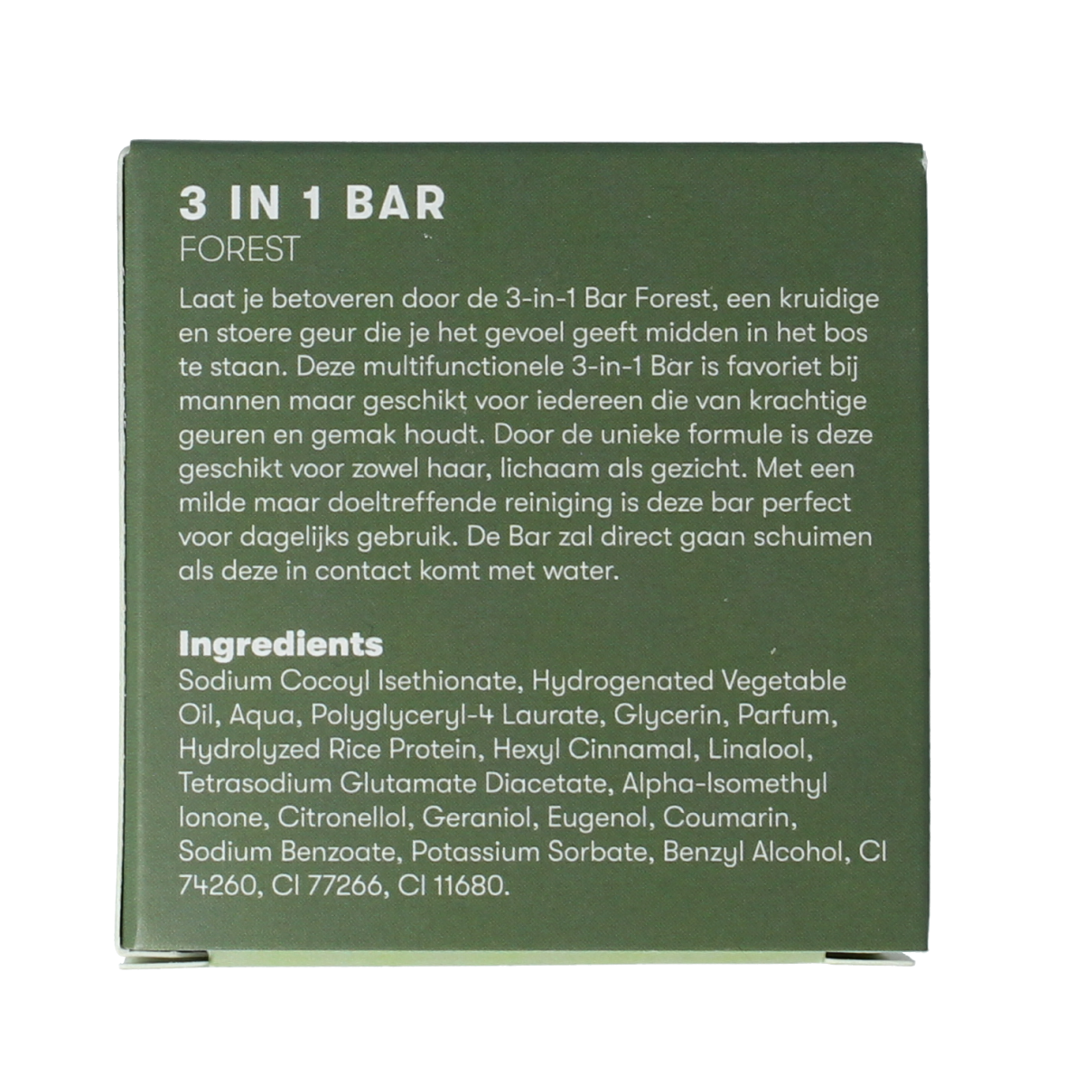 Shampoobars 3-in-1 forest scented bar for body, hair, and face, 60 grams, natural Lichaamsverzorging product