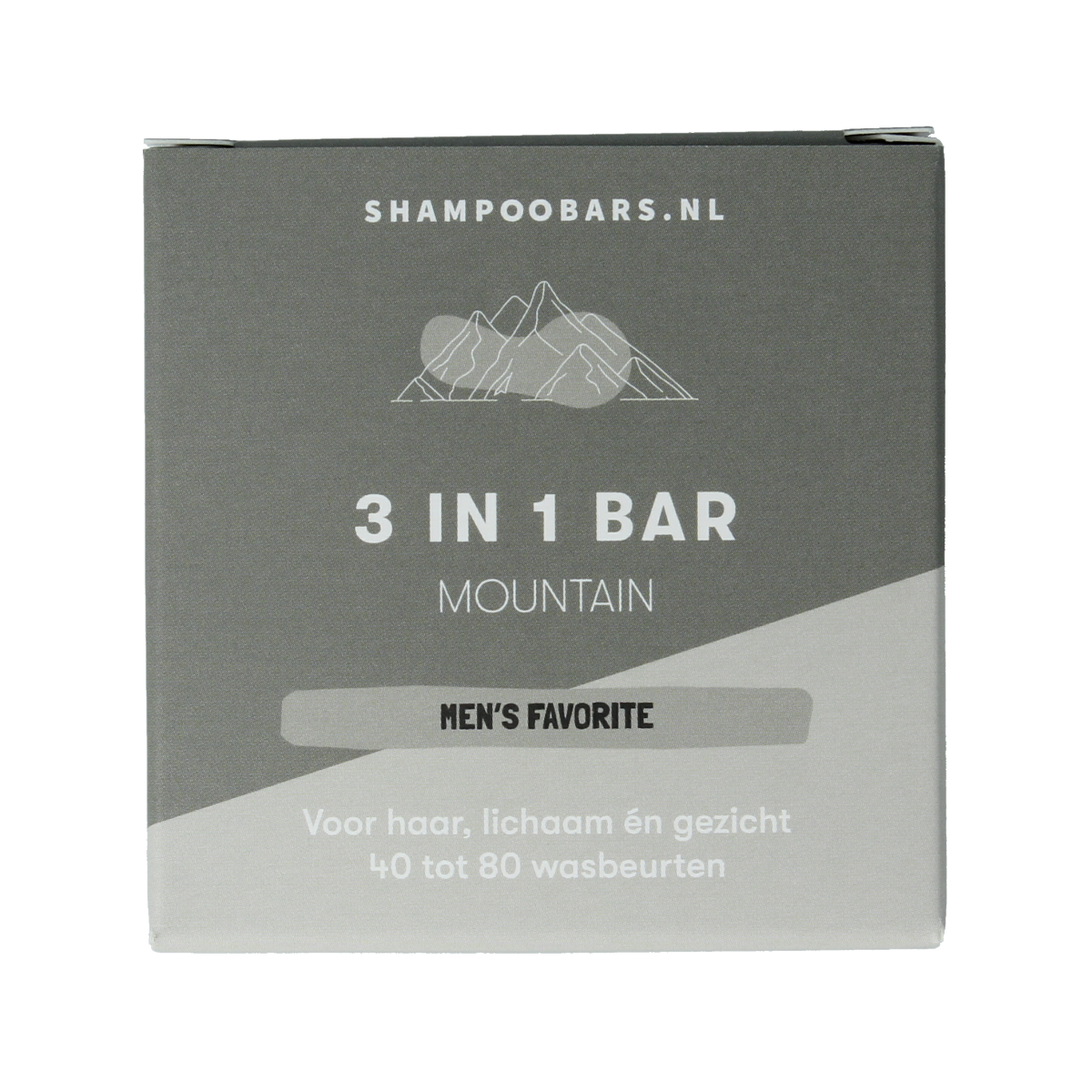 Shampoobars 3-in-1 mountain scented body care bar, 60g, natural shampoo, conditioner, and soap in a compact package