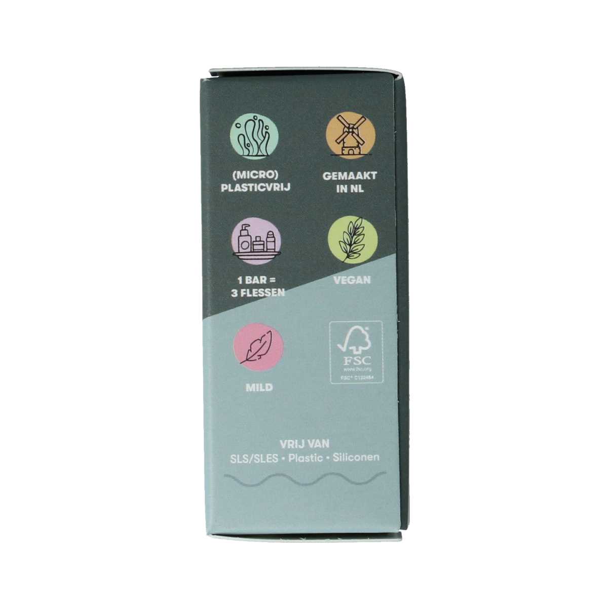 Shampoobars 3-in-1 ocean body care bar, 60g, natural soap bar suitable for hair, face, and body cleansing.