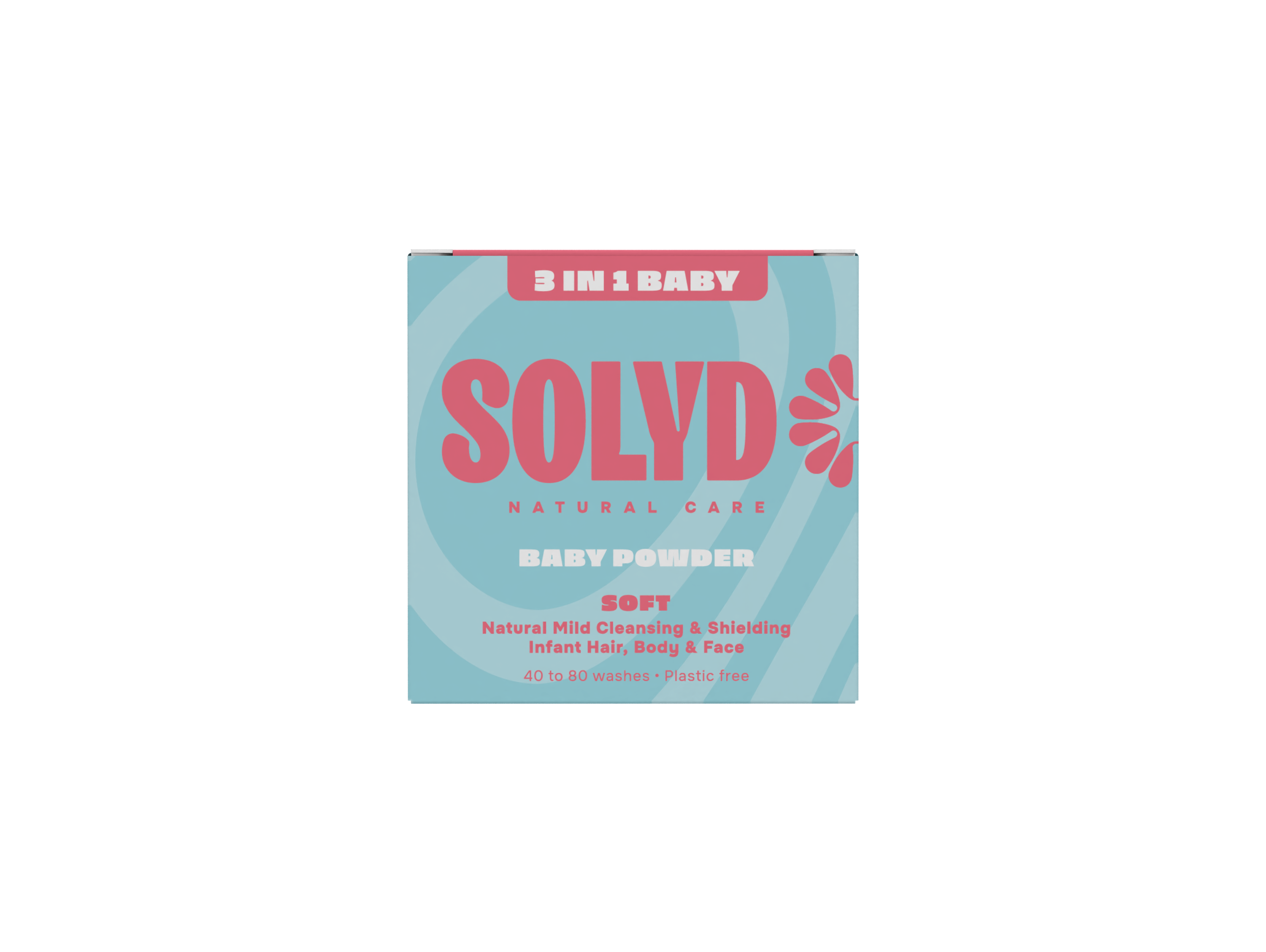 Solyd 3-in-1 Bar Baby body care product, 60g, with packaging showing the Solyd brand and product information.