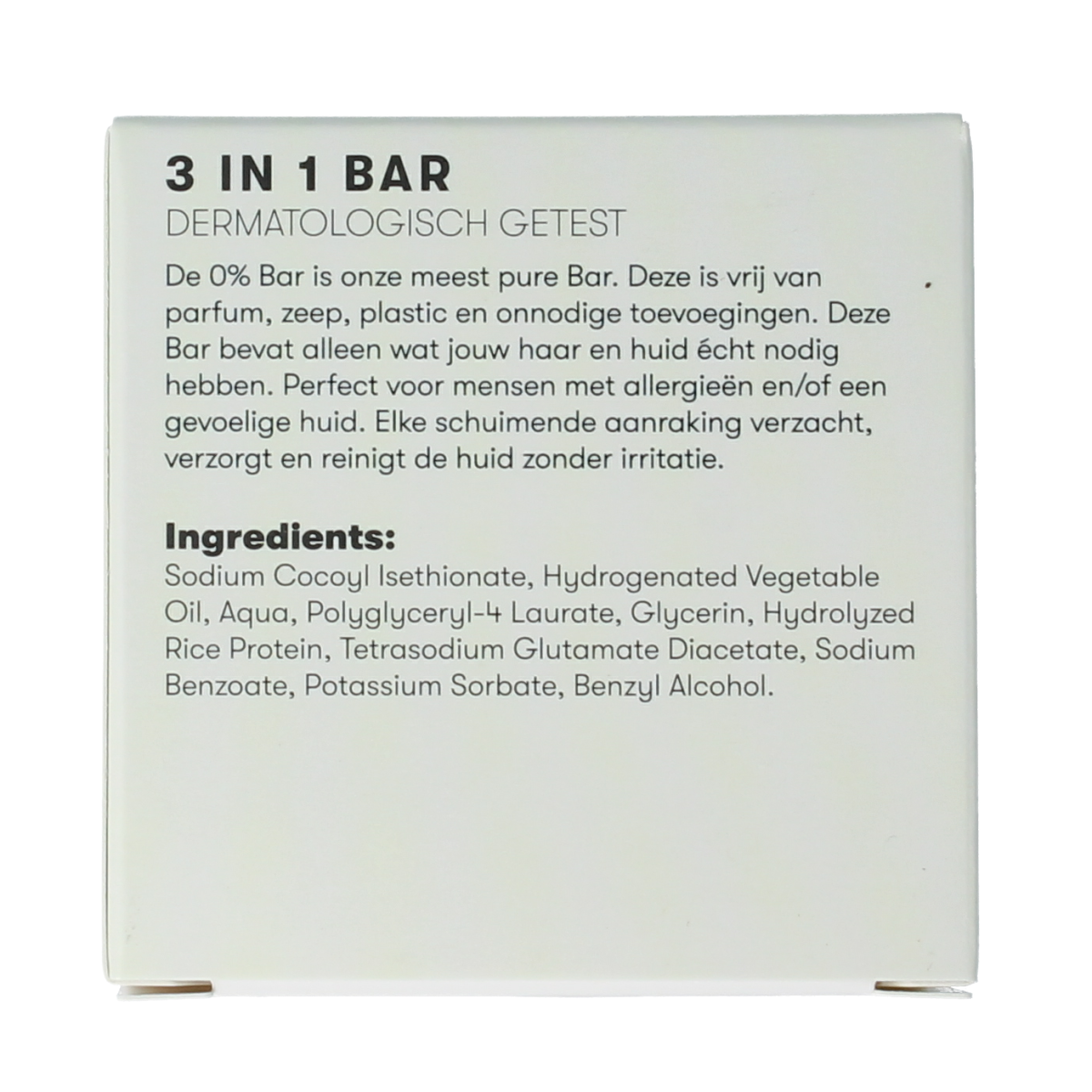 Shampoobars 3-in-1 neutraal body care bar, 60g, natural shampoo, conditioner, and body wash in a compact bar form.