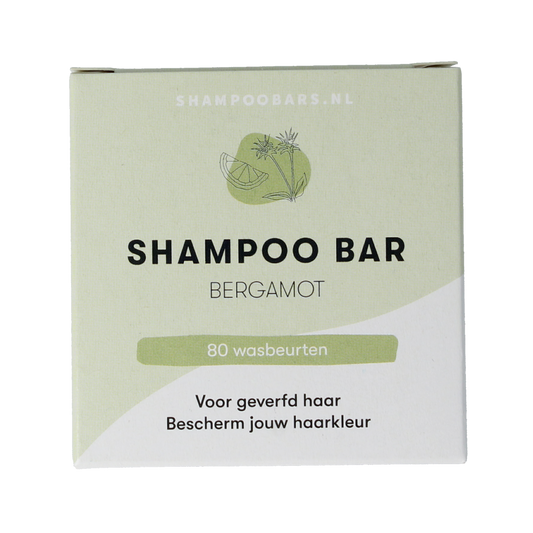 Shampoobars bergamot shampoo bar, 60g, natural hair care product with a citrus scent, designed for nourishing hair and scalp.
