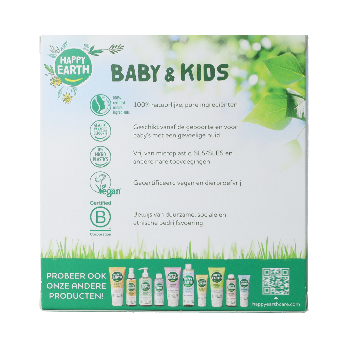 Happy Earth Baby & Kids Starter Pack 200ml, natural baby and toddler care products with gentle ingredients.