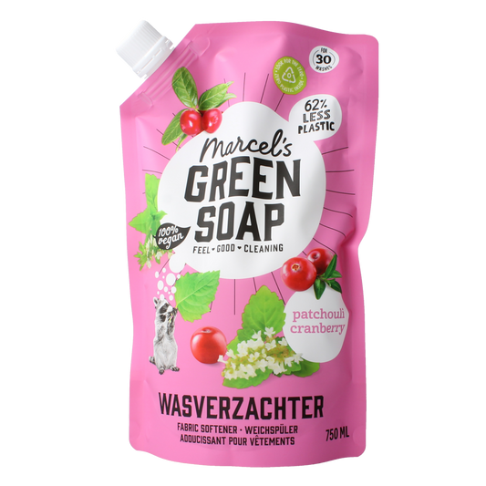 Marcel's Green Soap Wasverzachter patchouli & cranberry navulling 750.00 Milliliter