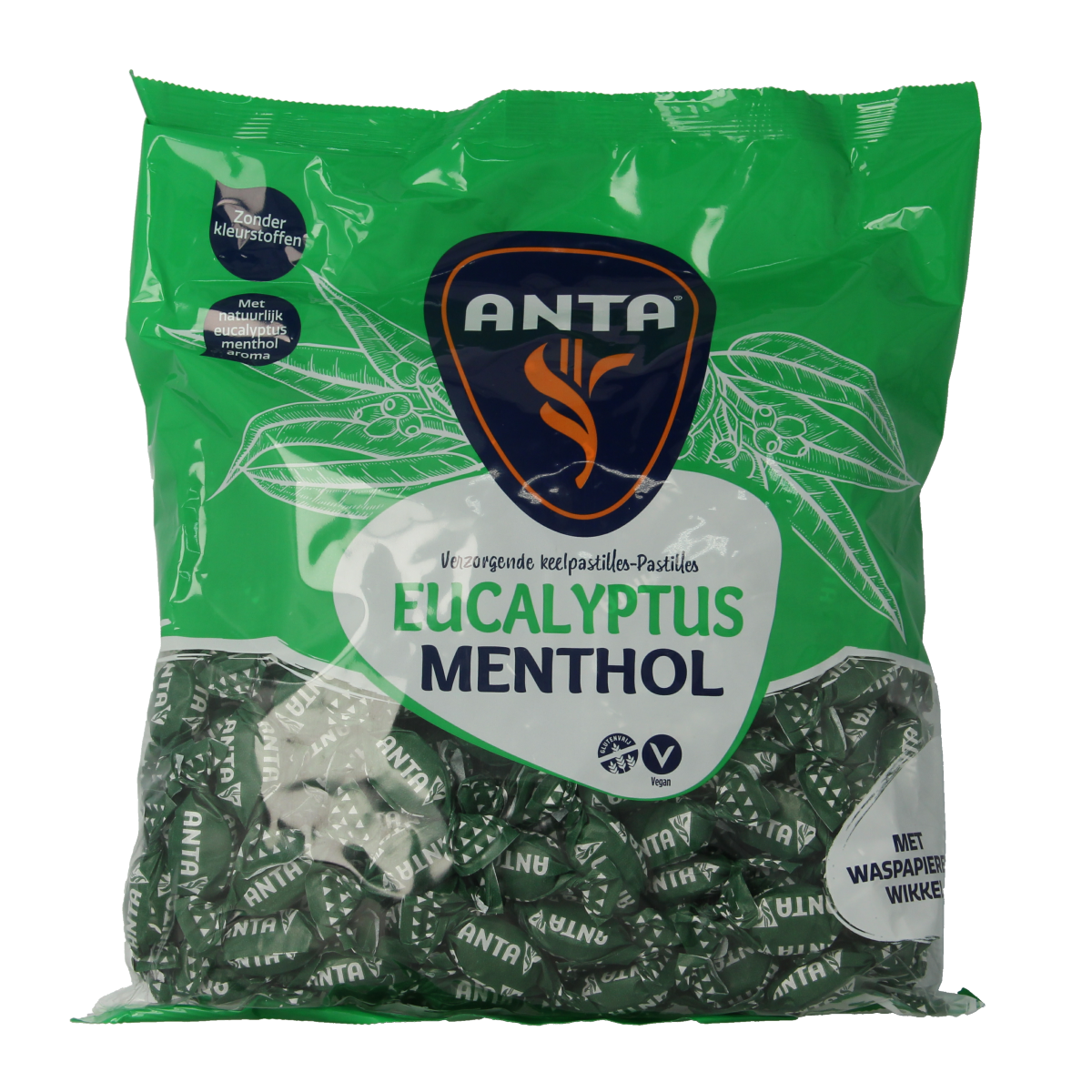 Anta Eucalyptus Menthol snoepgoed in 1000g package, featuring eucalyptus and menthol flavors, branded by Anta.