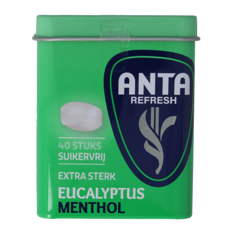 Anta Refresh eucalyptus menthol sugar-free chewy candies in 72 grams package, refreshing and extra strong flavor.