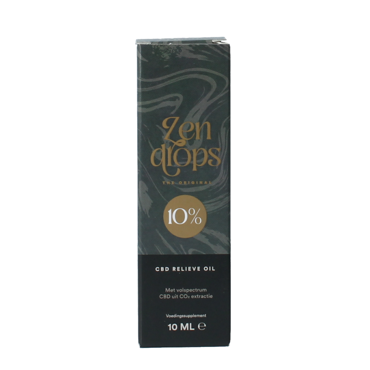 Zendrops CBD olie 10% hennepzaadolie in 10 ml dropper bottle, herbal supplement for wellness.