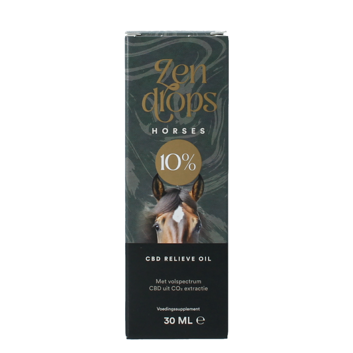 Zendrops CBD olie voor paarden, 10% hennepzaadolie, 30 ml, voedingssupplement voor dieren, met pipet applicator