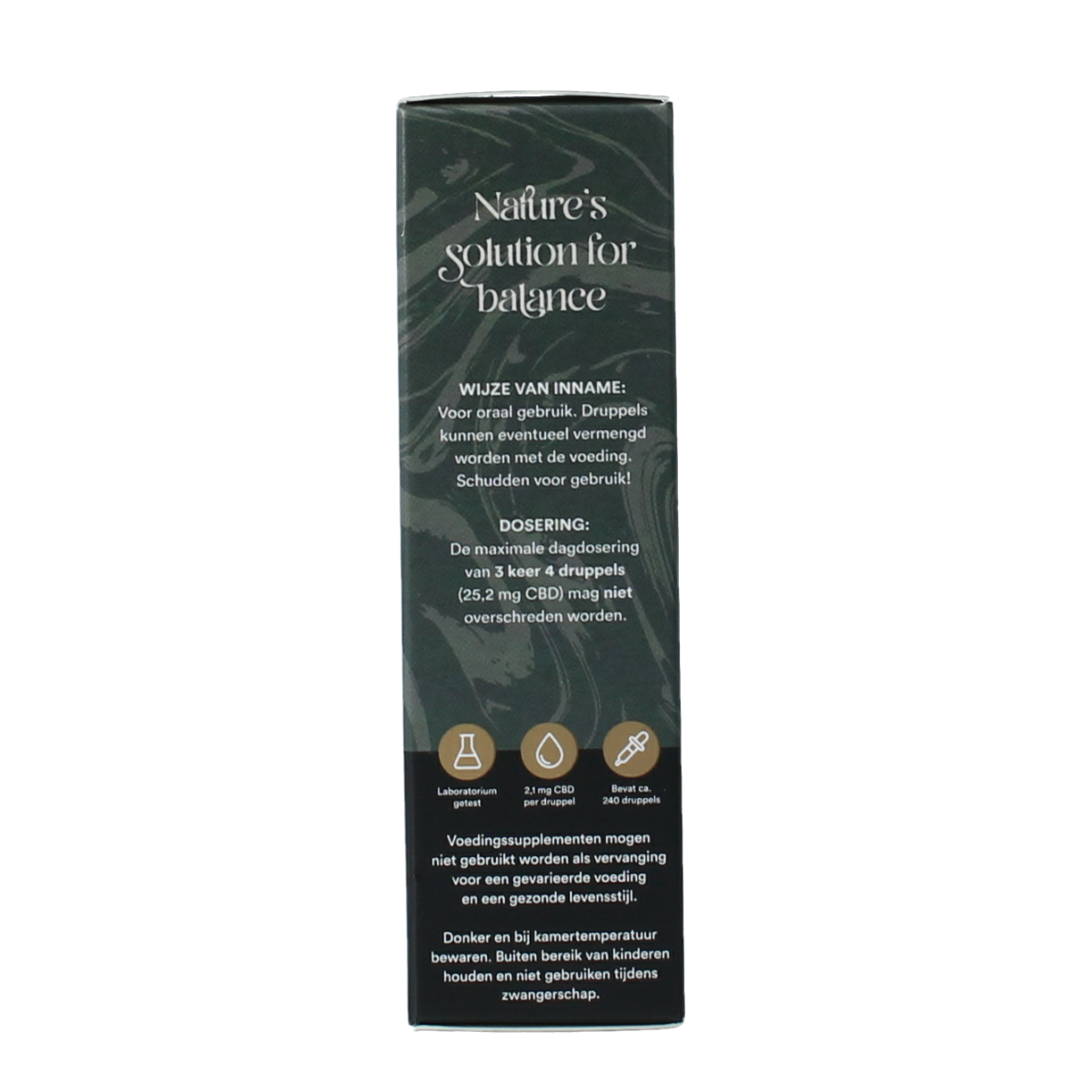 Zendrops CBD olie voor huisdieren 5% in 10 ml fles, voedingssupplement voor dieren met cannabidiol.