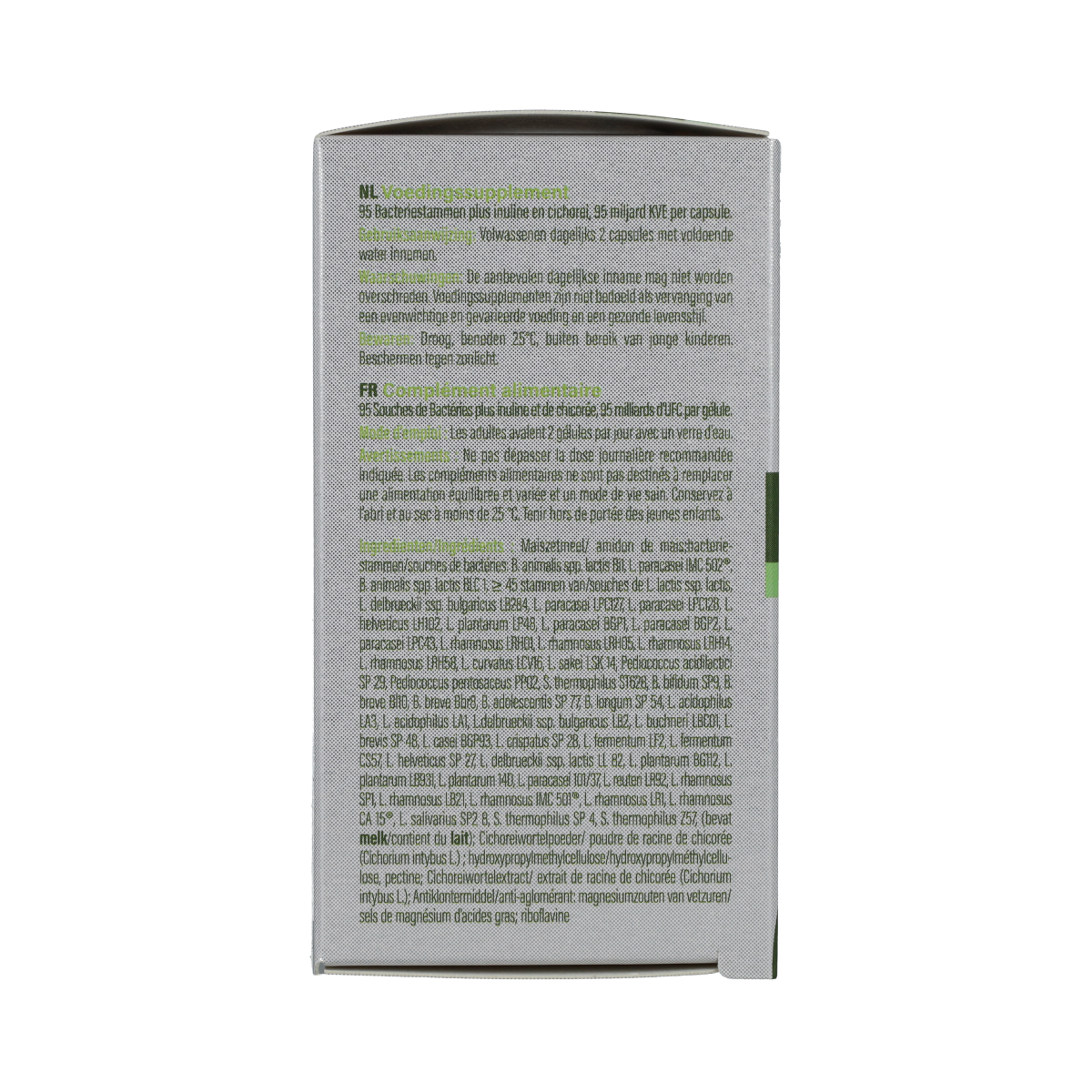 Nupure Probaflor Max Spektrum probiotic capsules featuring micro-organisms in a white bottle with label details.