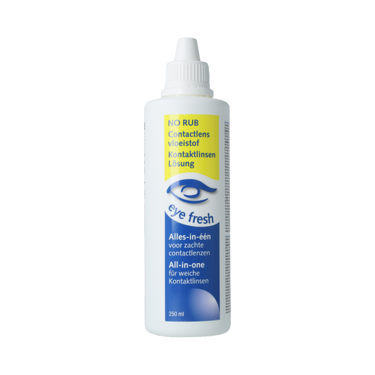 Eyefresh No Rub Alles-in-één oogverzorgingsvloeistof voor zachte contactlenzen, 250 ml, gezicht met contactlenzen en oogverzorgingsproducten