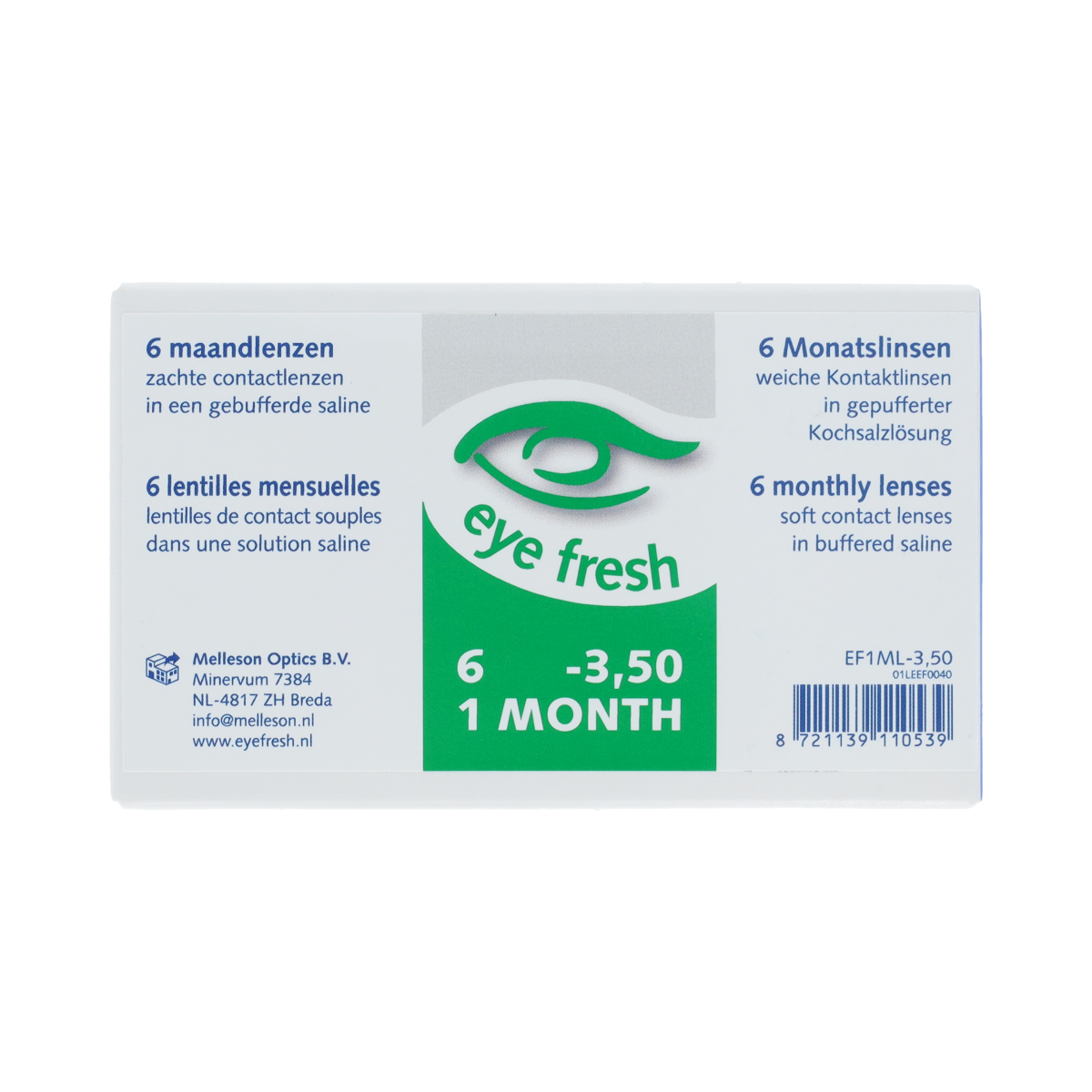 Eyefresh Eye Fresh maandlenzen 6-pack -3.50 6.00 Stuks