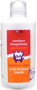 Ossengal Zeep wasmachine 1 liter bottle, cleaning product for washing machines, in a white plastic container with label.