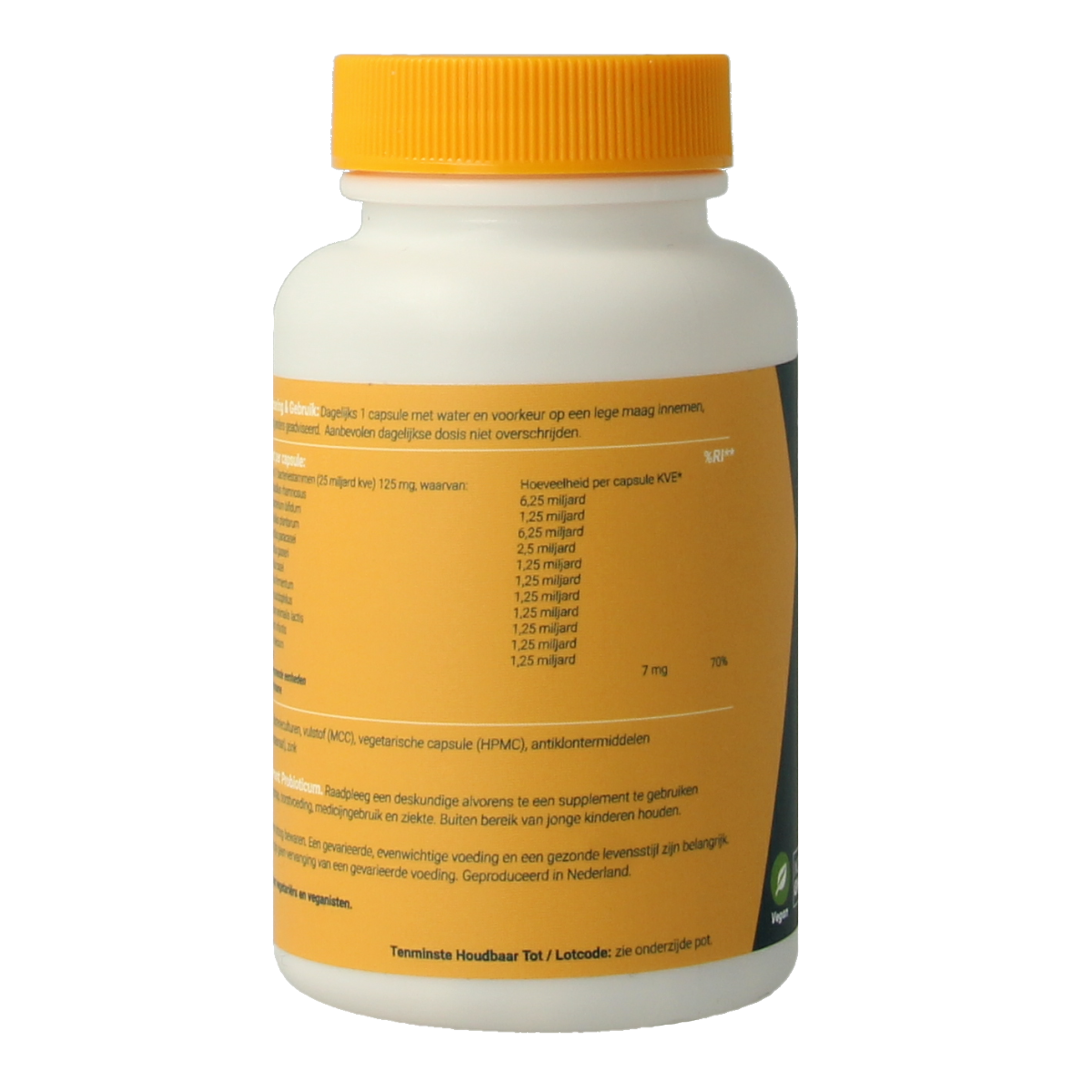 Fittergy Probioom kuur probiotic capsules with 25 billion micro-organisms, vegetarian capsules in a blister pack.