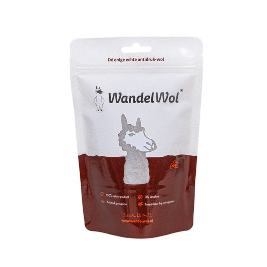 Wandelwol Antidruk-wol lanolinevrij voetverzorgingsproduct, 20 gram, met natuurlijke wol voor comfortabele voetverzorging.